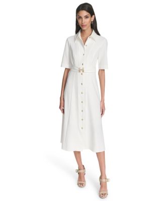 Women's Collared Midi Dress