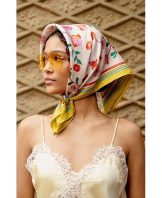 / Women's  Limoncello Jardin Double Sided Silk Scarf