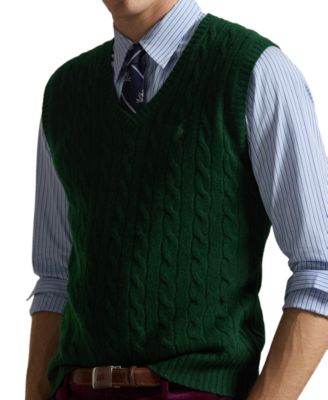 Men's Cable-Knit Wool-Cashmere Sweater Vest
