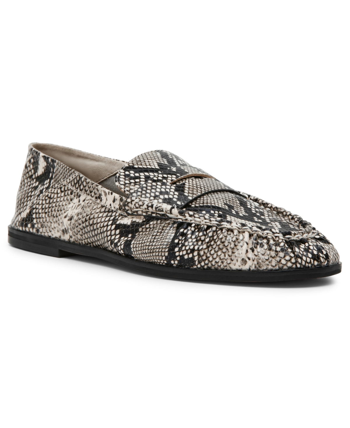 Steve Madden Women's Stewart Slip-On Loafers - Natural Snake