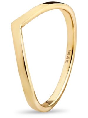 Women's Wishbone Ring in 14K Gold.