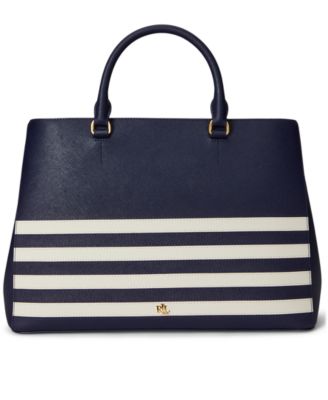 Crosshatch Leather Large Hanna Satchel