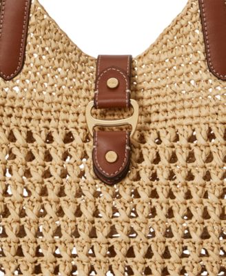 Woven Straw Large Tasha Tote Bag