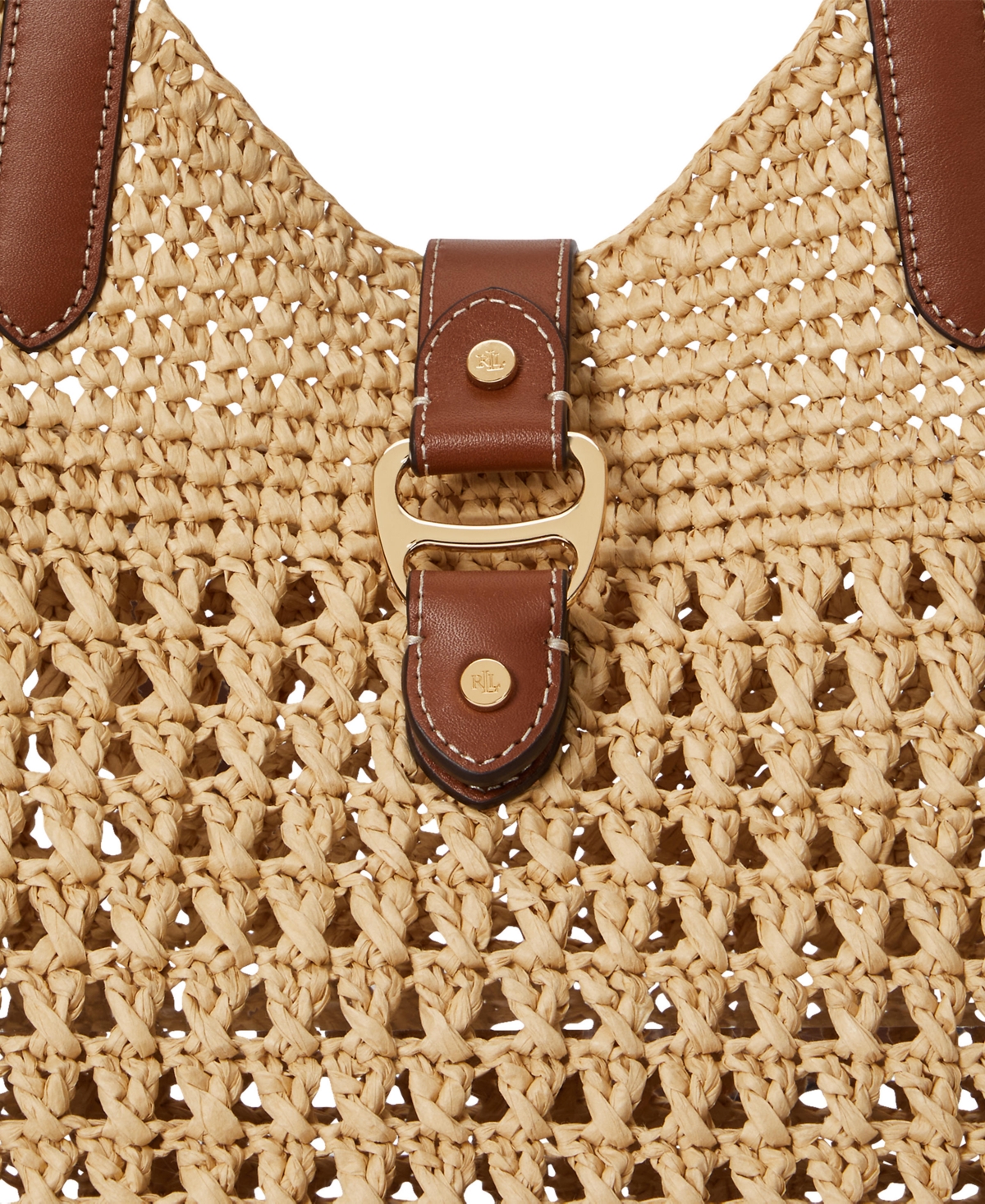 Lauren Ralph Lauren Tasha Large Woven Straw Tote Bag