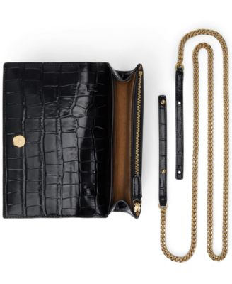 Croc-Embossed Medium Adair II Crossbody Bag