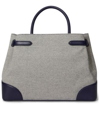 Cross-Dyed Canvas Large Blaike Satchel Bag