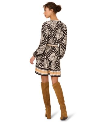 Women's Printed V-Neck Dress