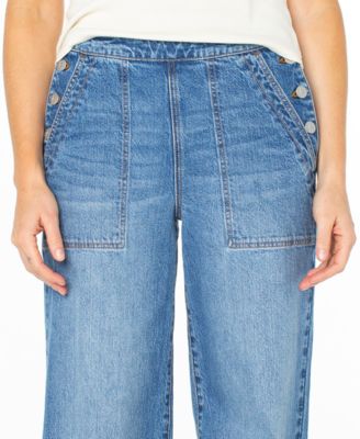 Women's Sea Plume Fixed Waist Denim Mid-Rise Jeans