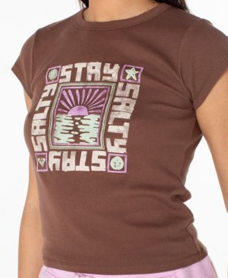 Women's Stay Salty Block 90s Baby Short-Sleeve T-Shirt