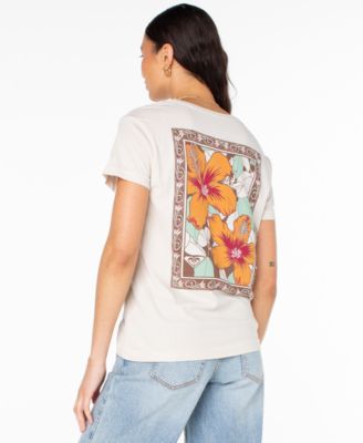 Women's Nouveau Hibiscus Boyfriend Crewneck Short-Sleeve T-Shirt
