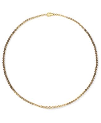 Chocolate Ombr&eacute; Diamond(5-1/2 ct. t.w.) Tennis Necklace in 14k Rose Gold