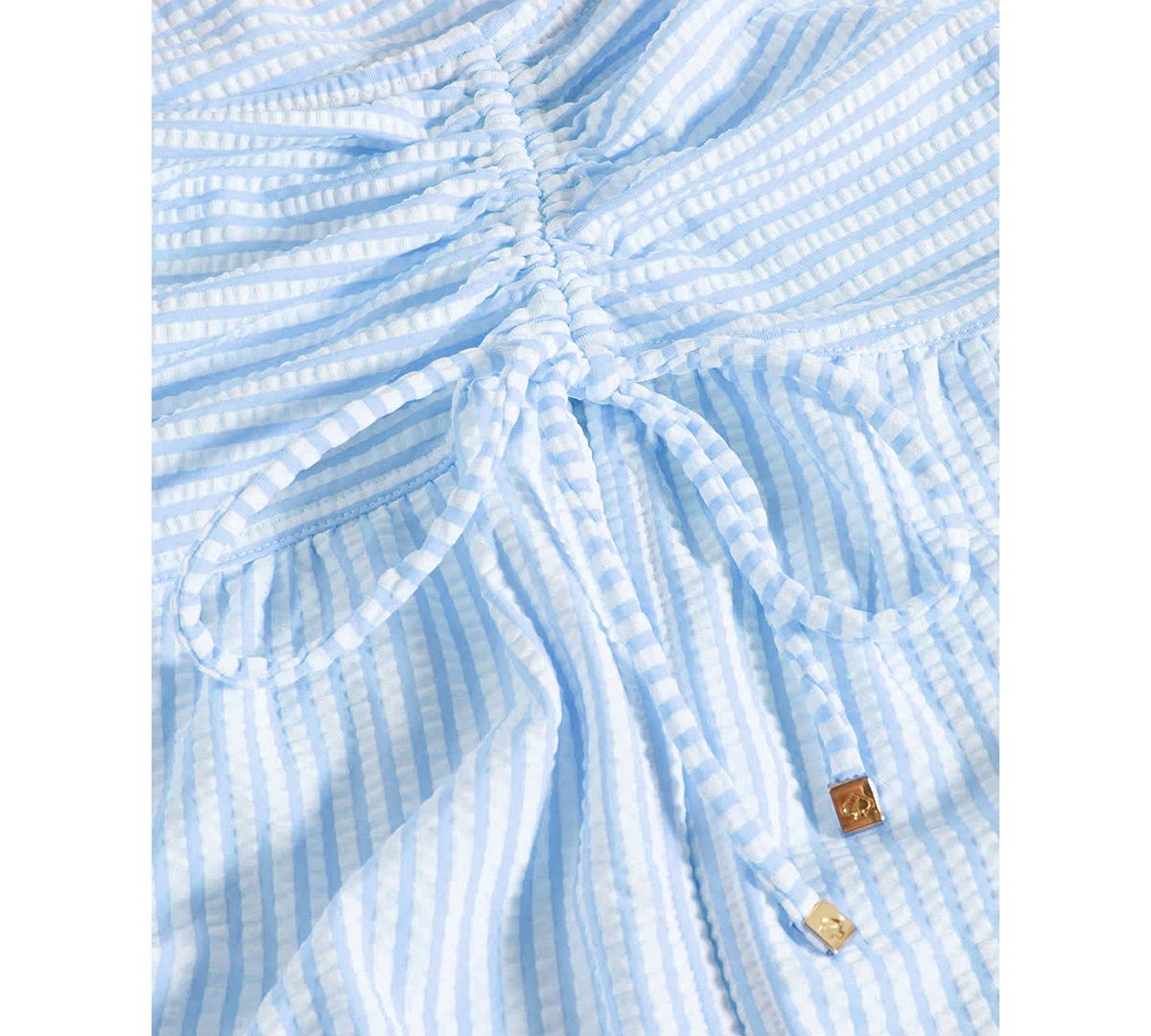 Kate Spade Women's Striped Side-tie Cover-up Skirt In Blue