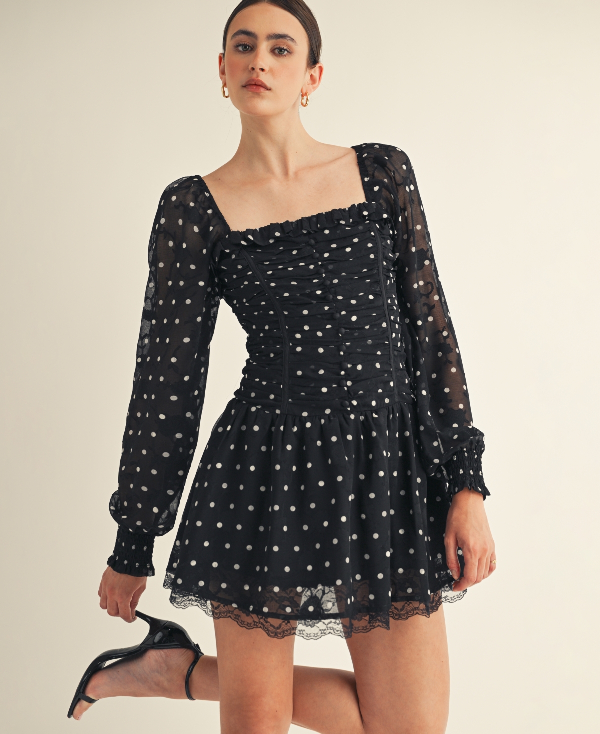 Arose Studio, Inc Women's Sorenne Square Neck Mini Dress