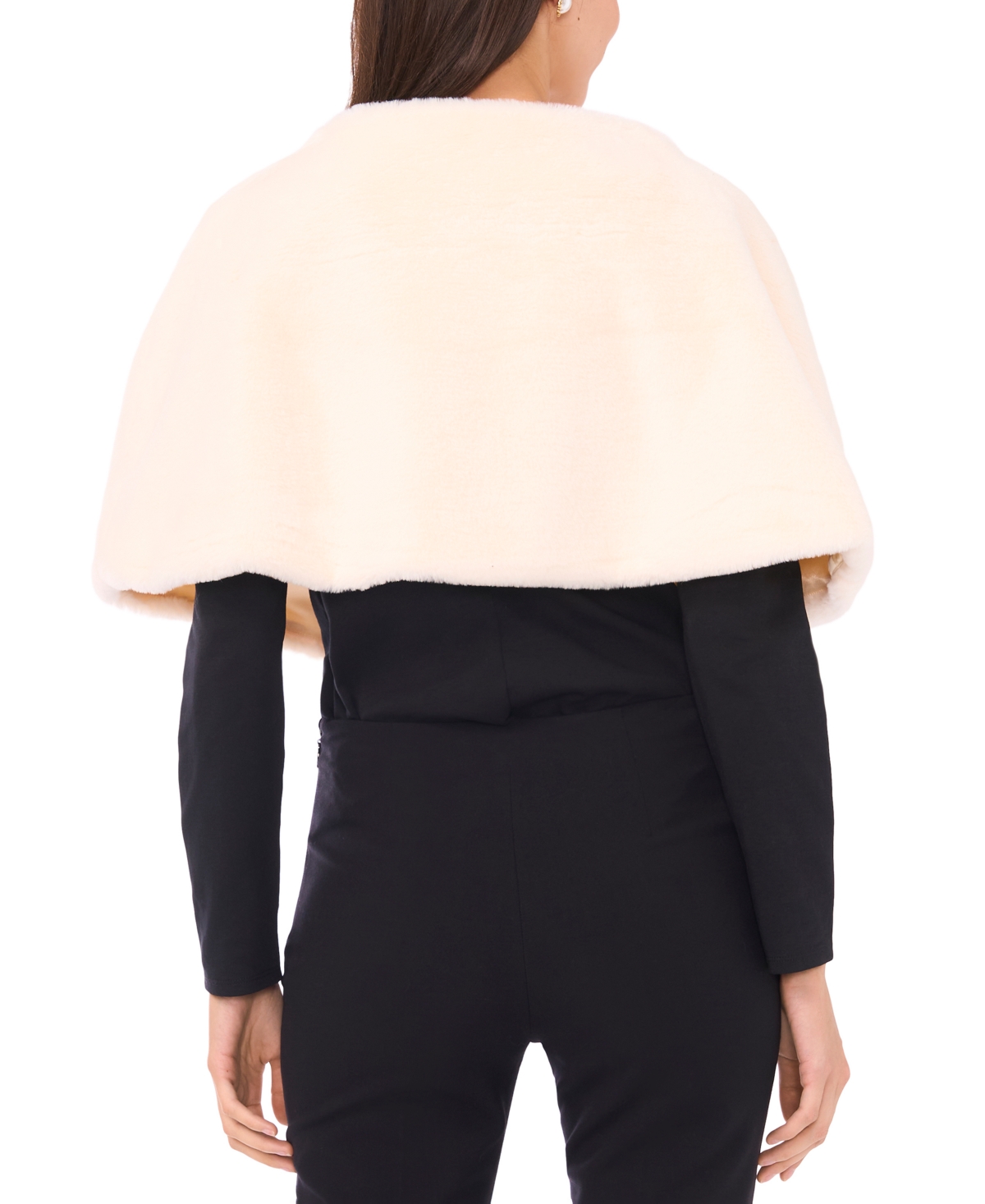 Msk Women's Double Breasted Cape Jacket In Black