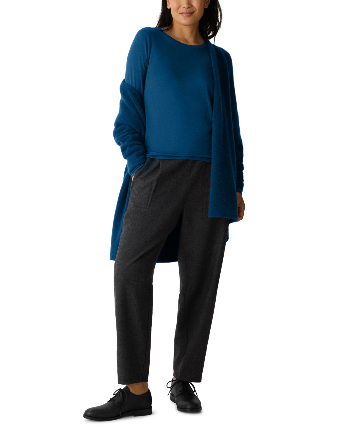 Eileen Fisher Women's Round Neck T-shirt In Blue