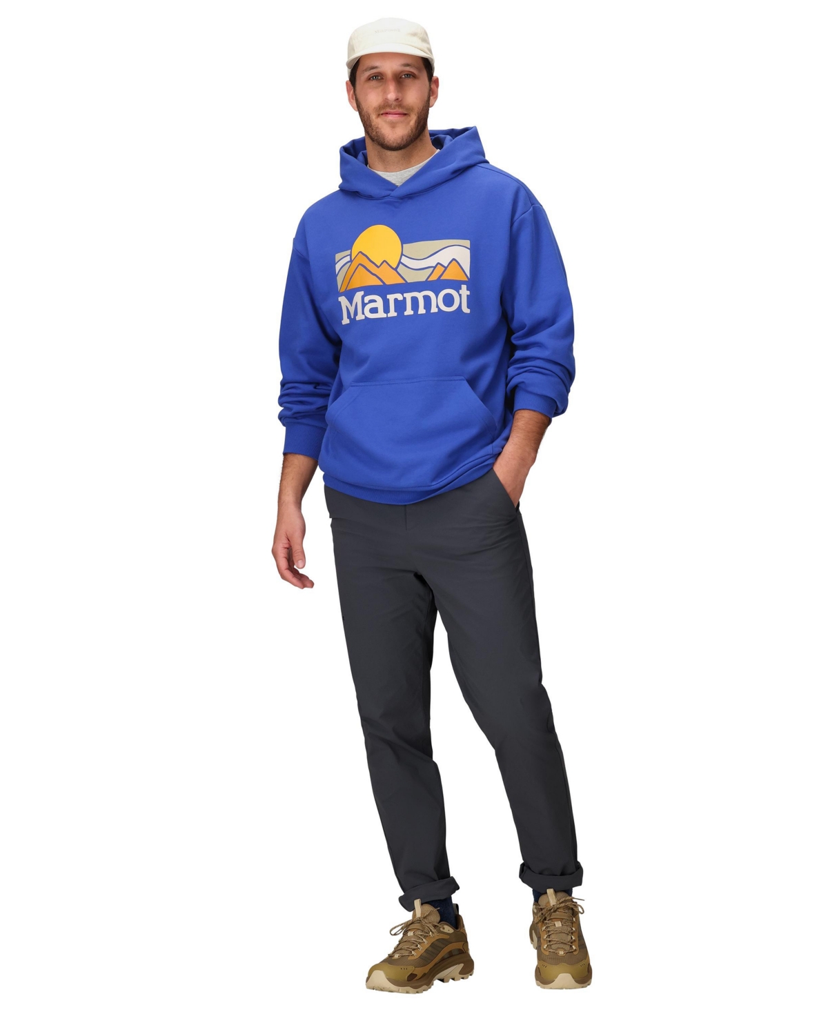 Marmot Men's Coastal Graphic Printed Hoodie In Blue