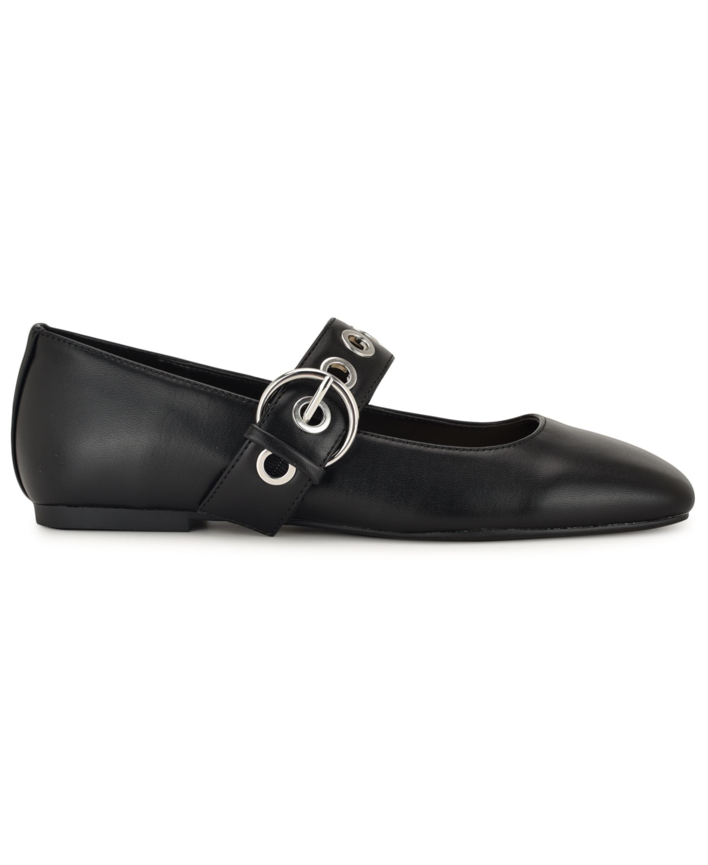 Женские балетки Nine West Kebba Mary Jane Square Toe Flats, цвет: Чёрный — фото 2