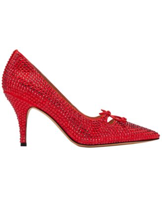 Women's Slip-On Pumps with Crystals