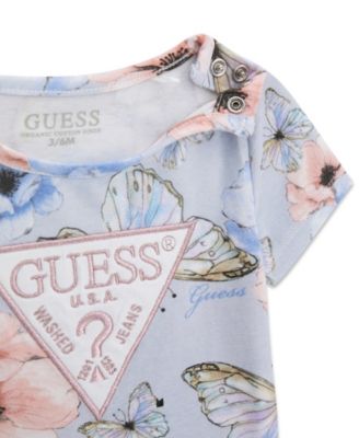 Baby Girls' Short-Sleeve T-Shirt and Knit Denim Skirt, 2-Piece Set