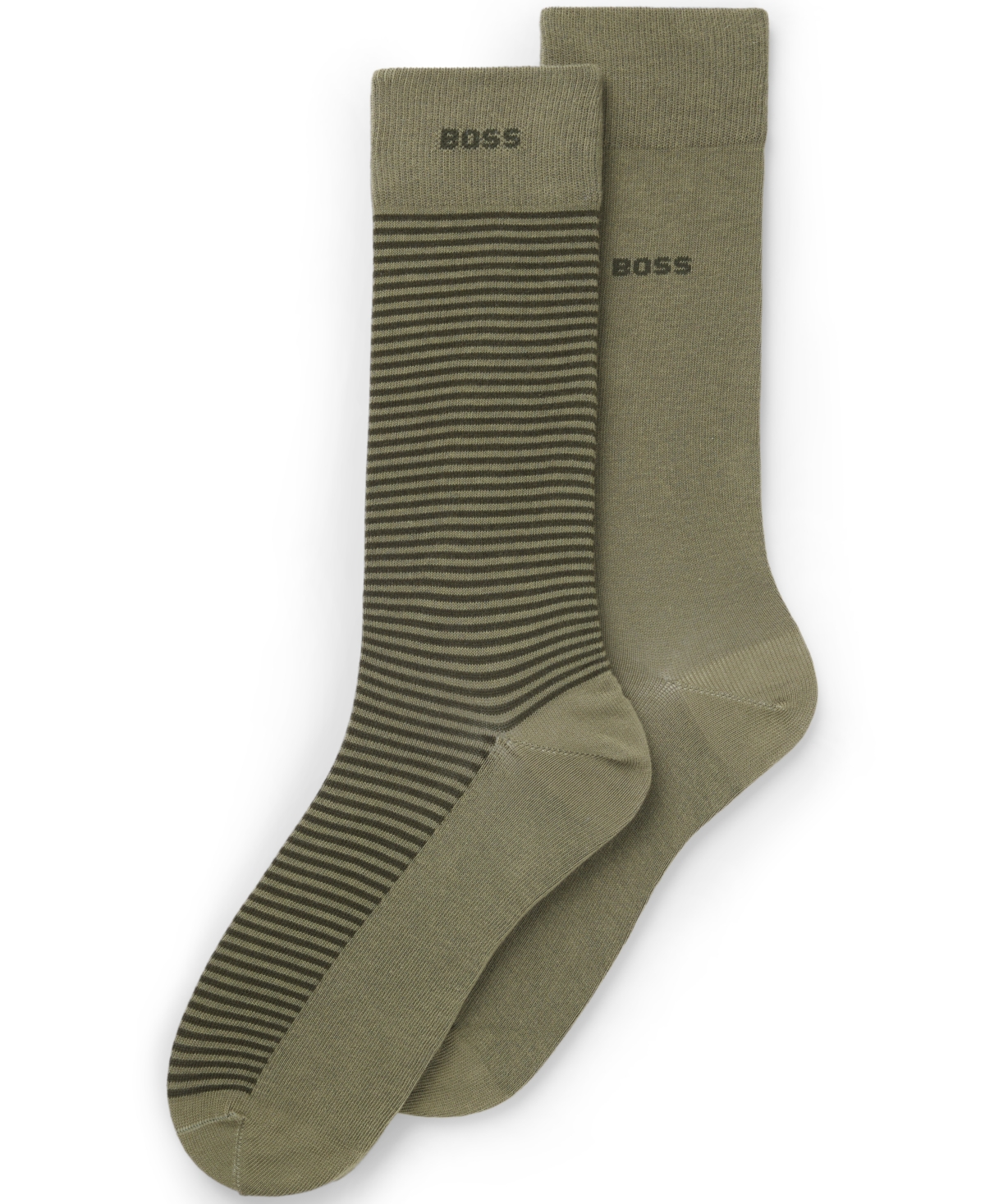 Hugo Boss Men's Stripe Design Socks, 2-Pack