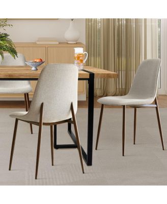 5-Piece Dining Table Set, 59'' Rectangular MDF Wood Top Table with Metal Frame and Upholstered Chairs for Kitchen or Apartment-Maison Boucle