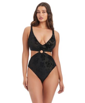 Women's Place In The Sun Over-The-Shoulder Ring Mio One-Piece Swimsuit, Macy's Exclusive