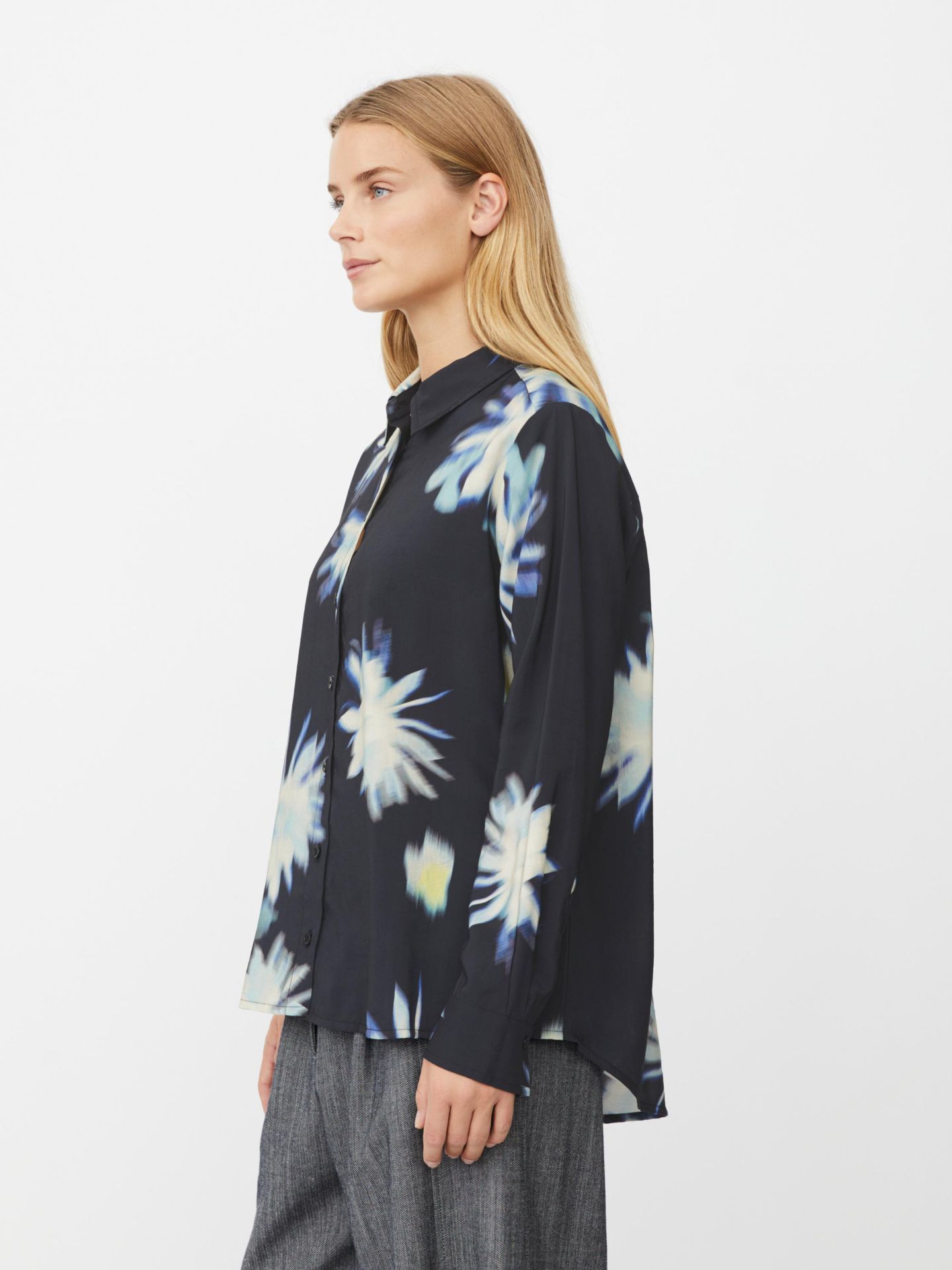 Женская рубашка Masai Copenhagen Imma Long Sleeve Collared, цвет: Синий — фото 2
