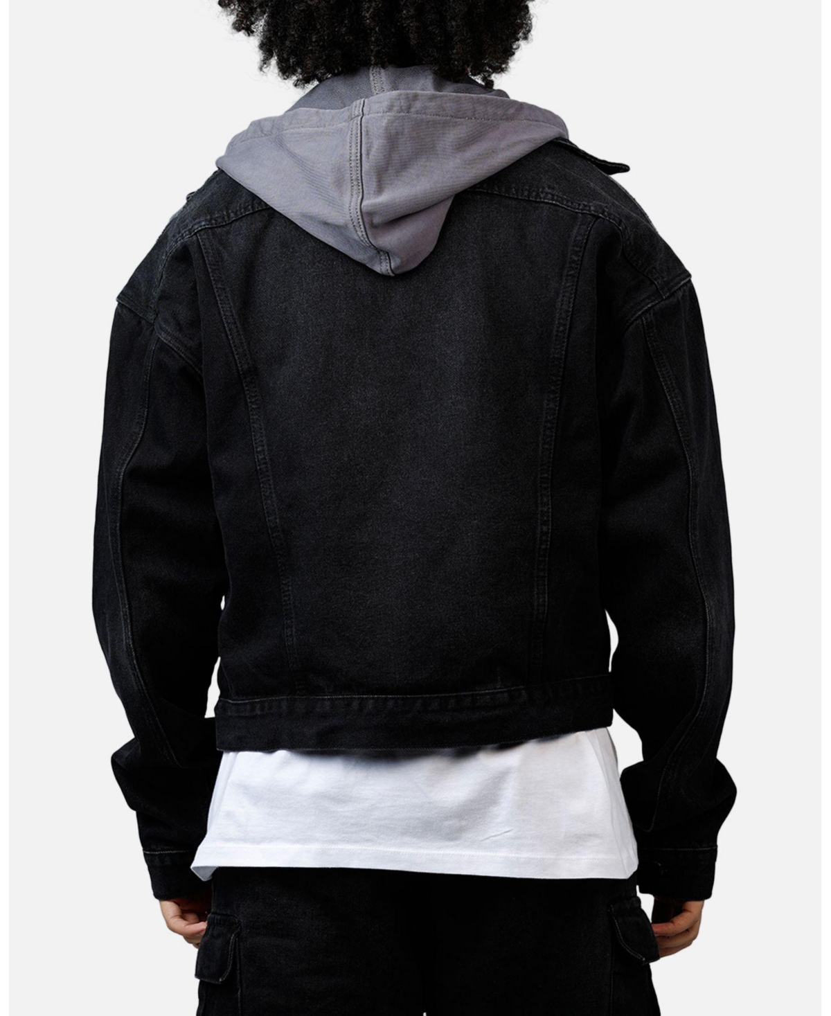 Loiter Men's mnml Denim Dissolved Trucker Jacket