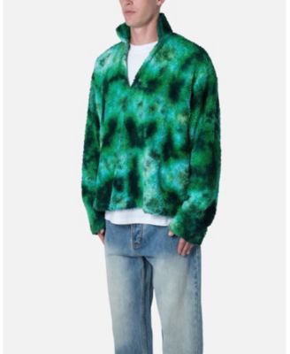 Men's Tie Dye Sherpa Pullover Sweater