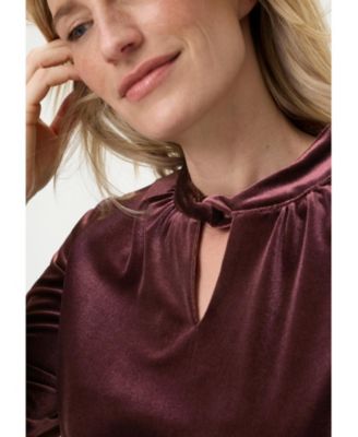 Women's Velvet Peekaboo Top