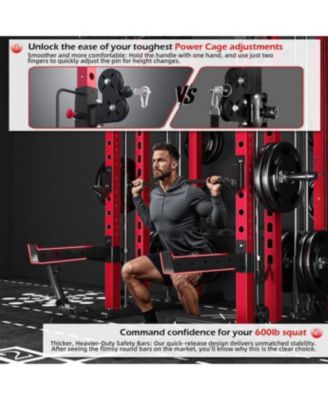 Smith Machine 2000lbs Crossover Machine with LAT Pulldown Strength Training Power Cages.