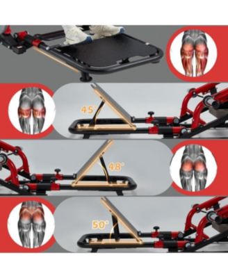 Hip Thrust Machine with Adjustable Footboard, 800LBS Plate-Loaded Glute Bridge Machine