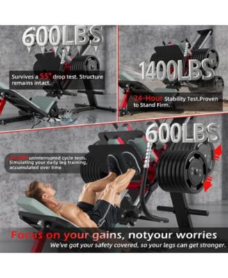 Hack Squat Leg Press Machine, 2 in 1 Adjustable Leg Exercise Workout Machine