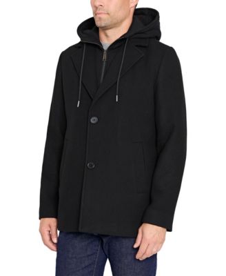 Men's Hooded Wool Coat