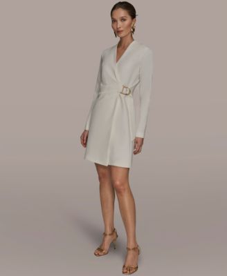 Women's V-Neck Long-Sleeve Wrap Dress