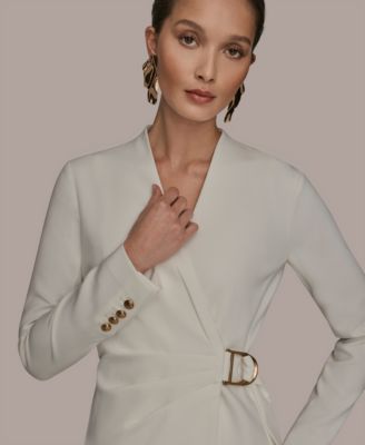 Women's V-Neck Long-Sleeve Wrap Dress