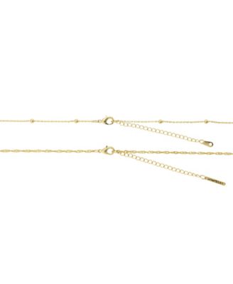 Gold Plated Shoot for the Stars Elephant Twist and Beaded Necklace Set