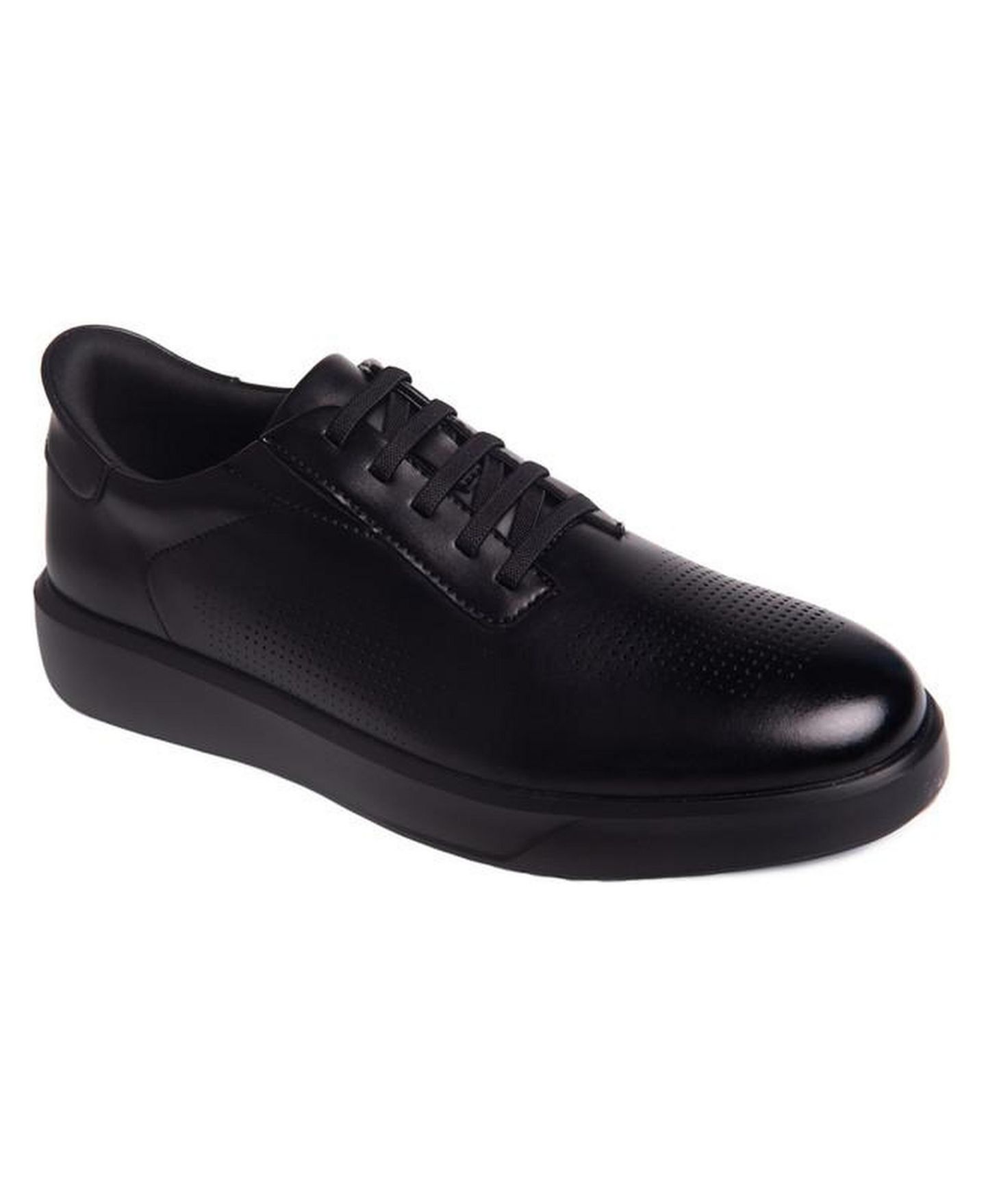 Мужские кроссовки Marc Joseph New York Harbor Rd Hands-Free Slip On Technology Lightweight, цвет: Чёрный кожаный / Чёрный — фото 1