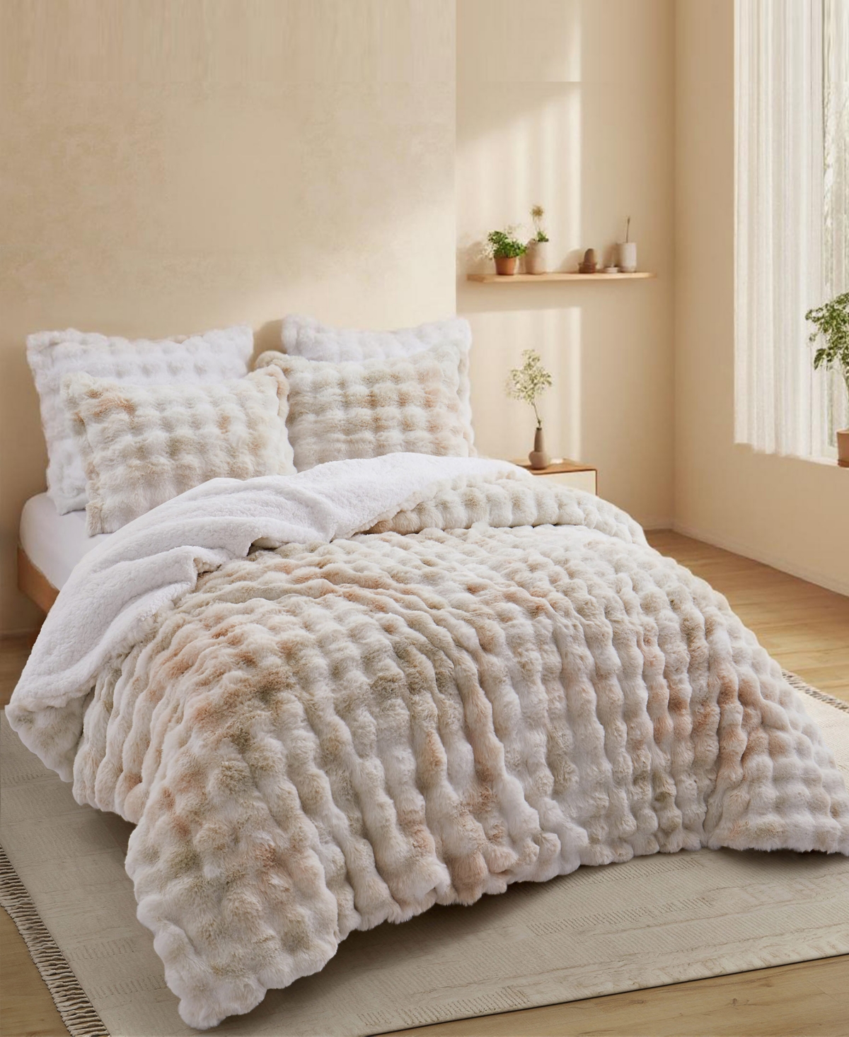Unikome Faux Fur Reversible Comforter