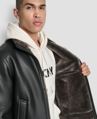 Men's Faux Pebble Shearling Jacket