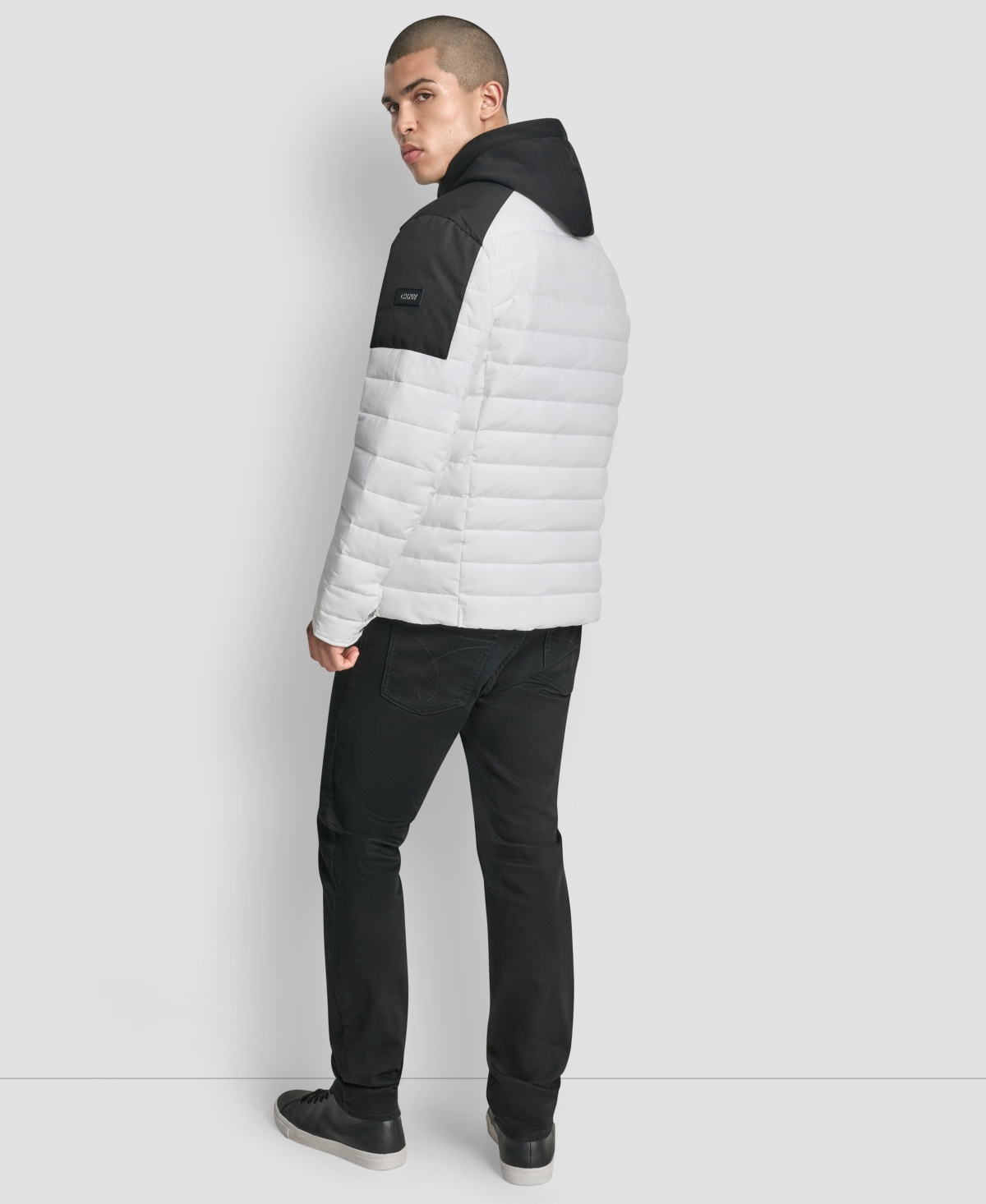 Dkny Men's Moto Quilted Puffer Jacket
