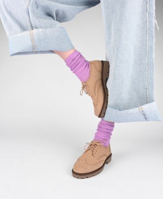 Women's Claudiya Lug Sole Lace Up Oxford Loafers