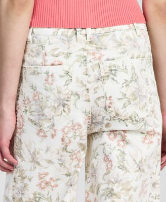 Women's Floral-Print Barrel-Leg Jeans, Macy's Exclusive