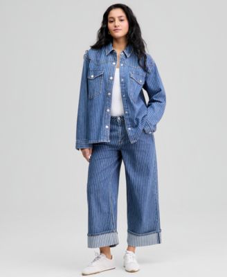 Women's Oversized Denim Shirt, Macy's Exclusive