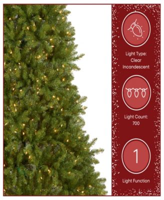 7' Dunhill Fir Hinged Tree with 700 Clear Lights