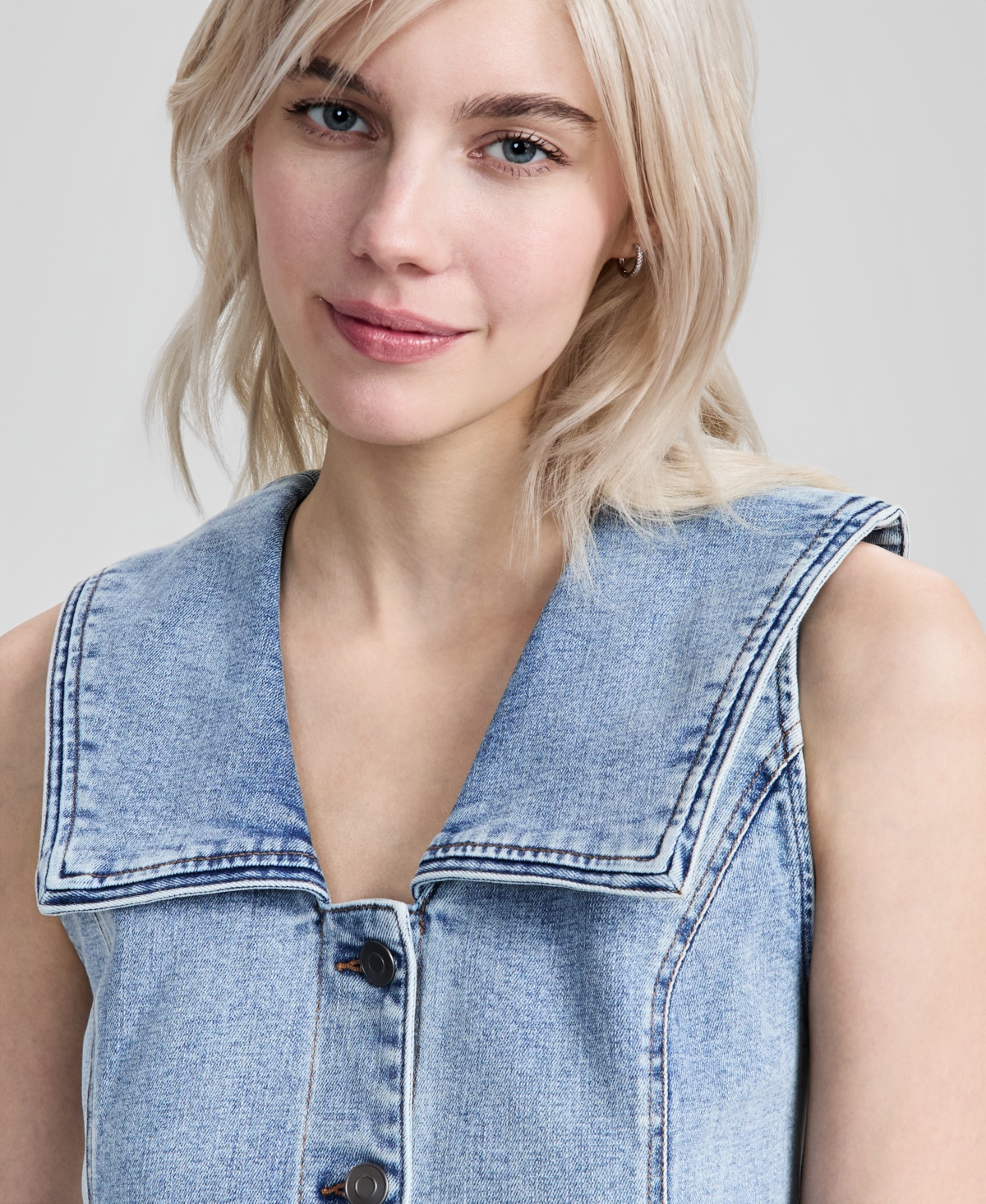 And Now This Women's Collared Denim Mini Dress, Macy's Exclusive