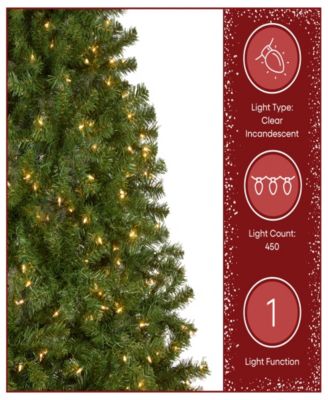 National Tree 6.5' North Valley Spruce Hinged Tree with 450 Clear Lights