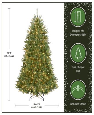 7' Dunhill  Fir Hinged Tree with 700 Clear Lights + PowerConnect™