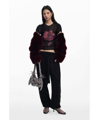 Women's Flower tulle T-shirt