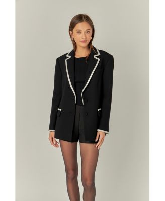 Women's Rhinestone Trimmed Jacket